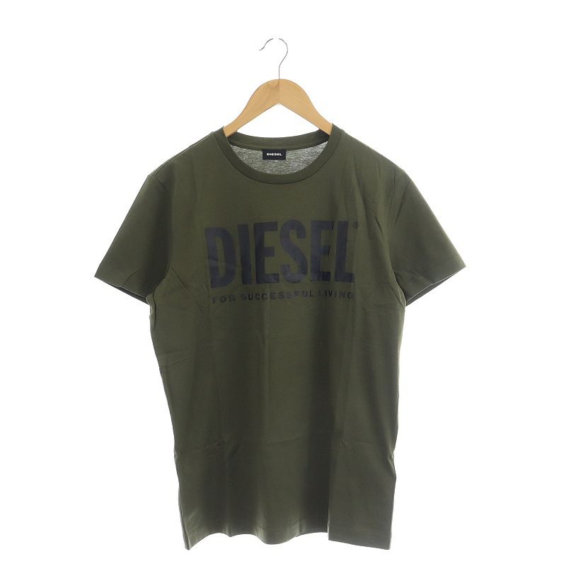 ディーゼル DIESEL LOGOTシャツ 半袖 ロゴ コットン M 緑 グリーン