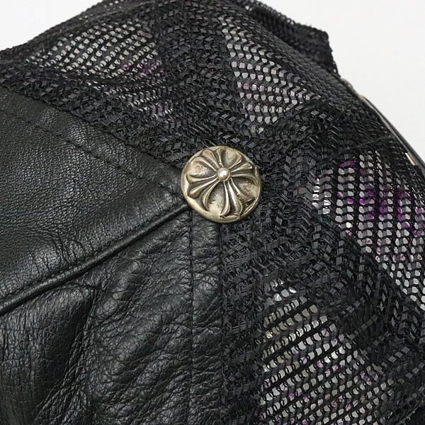 銀座店 クロムハーツトラッカー キャップ BSフレアレザー×メッシュ