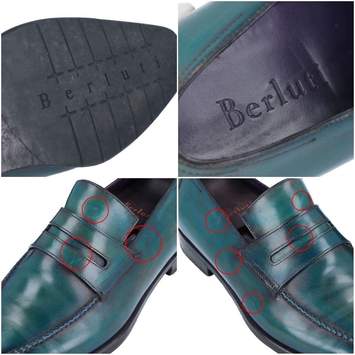 BERLUTI】ベルルッティ アンディ ローファー レザー ダークグリーン系 