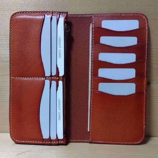 長財布 メンズ ハンドメイド 本革 高級牛革使用 サドルレザー