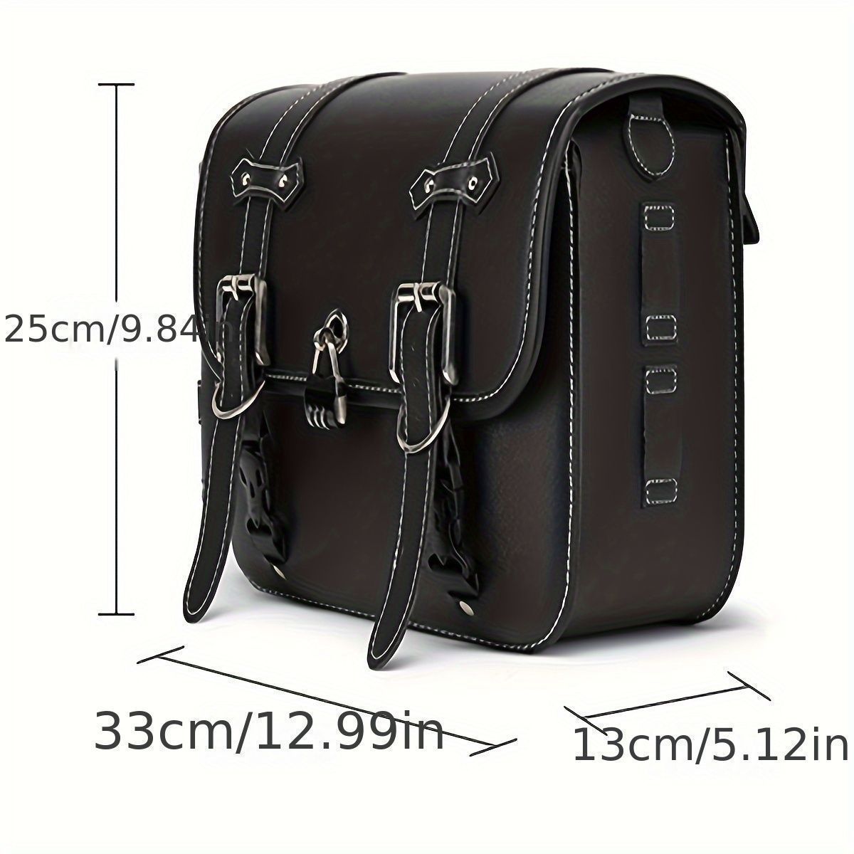 バイクサドルバッグ 大容量のバイクサドルバッグ 2個のサドルバッグ レザーバイクラゲッジバッグ バイクアクセサリー ブラウン ブラック ツーリング アウトドア お出かけ675 FFCRYSTALESIA_COM
