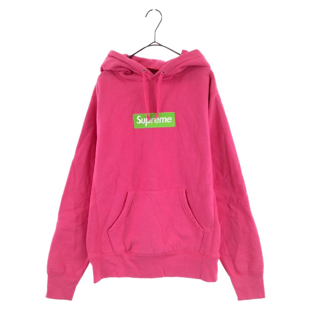 SUPREME (シュプリーム) 17AW Box Logo Hooded Sweatshirt ボックスロゴ フーデッド スウェット シャツ  プルオーバー パーカー ピンク