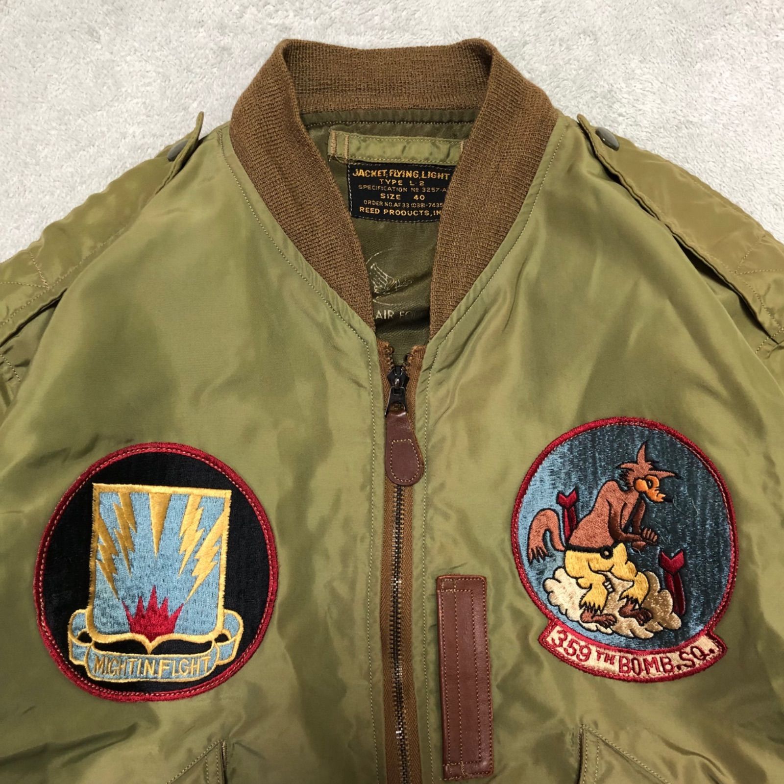 BUZZ RICKSON'S L-2 フライトジャケット 刺繍 ワッペン 40 BUZZ RICKSON´S L-2 フライトジャケット 刺繍 ワッペン 40