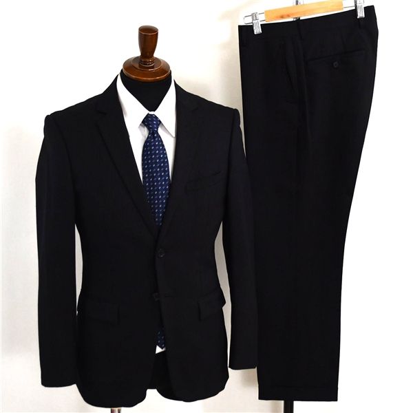 オリヒカ 2つボタン シングルスーツ S Y5 ブラック ストライプ