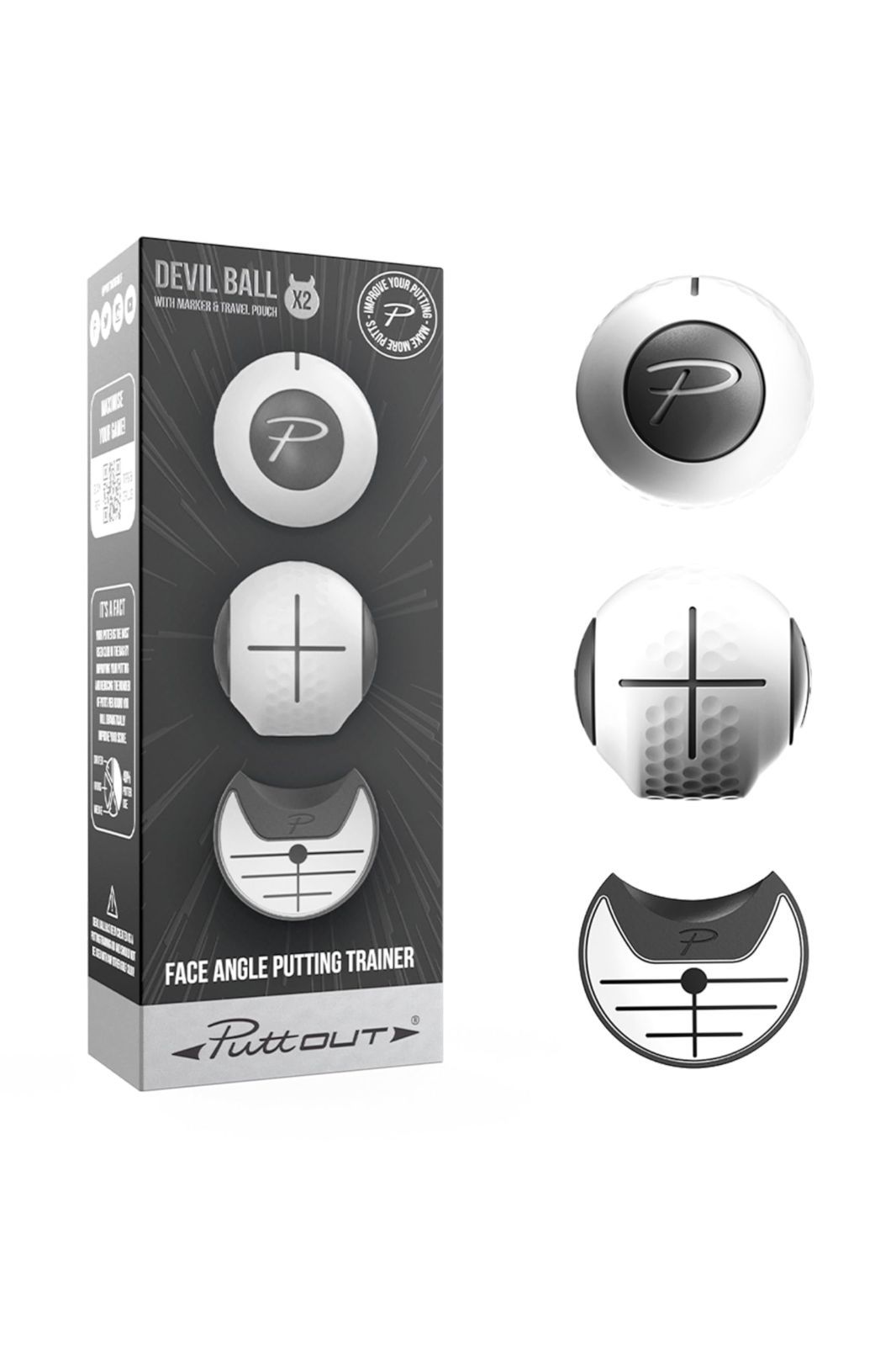 プットアウト デビルボール含む3点セット パター練習器具