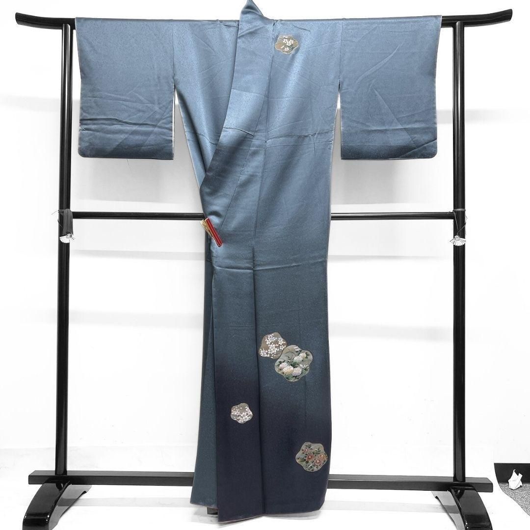 金彩 梅花 菊花 椿屋 付け下げ 着物 014a p - メルカリ 