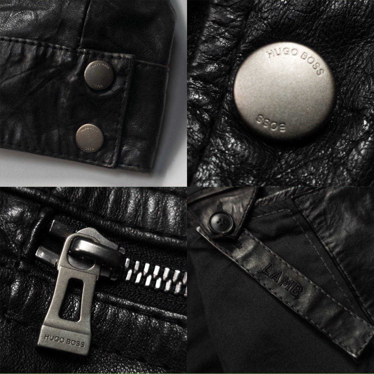 HUGO BOSS レザーコート 黒Lサイズ