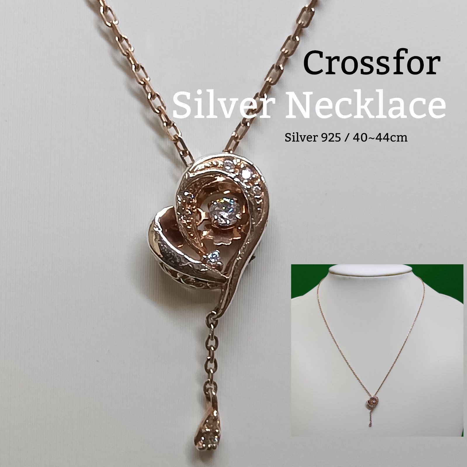 Crossfor クロスフォー ／ クロスフォーネックレス ／ CZダイヤ 