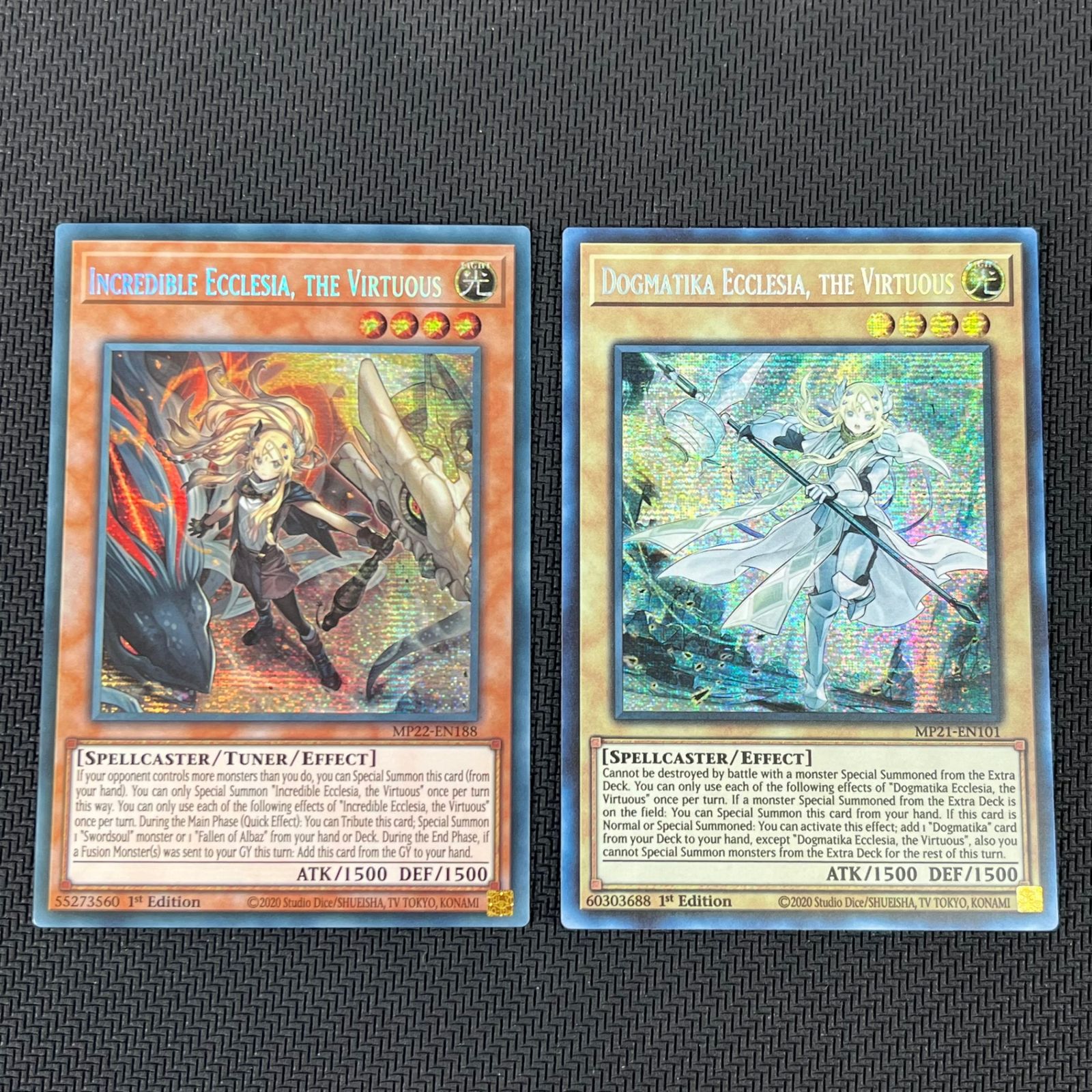 【希少】遊戯王 白の聖女エクレシア　スターライトレア　英語版　美品　1st 遊戯王 白の聖女エクレシア 教導の聖女エクレシア シークレット