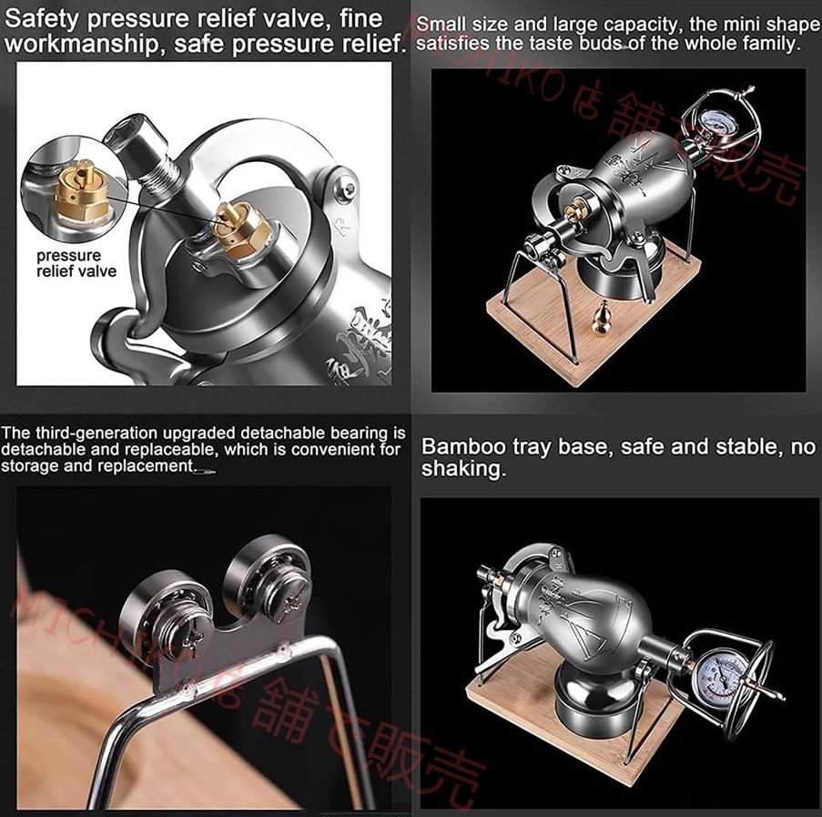 中国の伝統的なポップコーンメーカー ステンレス製のミニポップコーンポット ハンドポップコーンマシン 家族の集まりのパーティーの楽しみのためのポップコーンキャノン ATMAENTERPRISE_COM