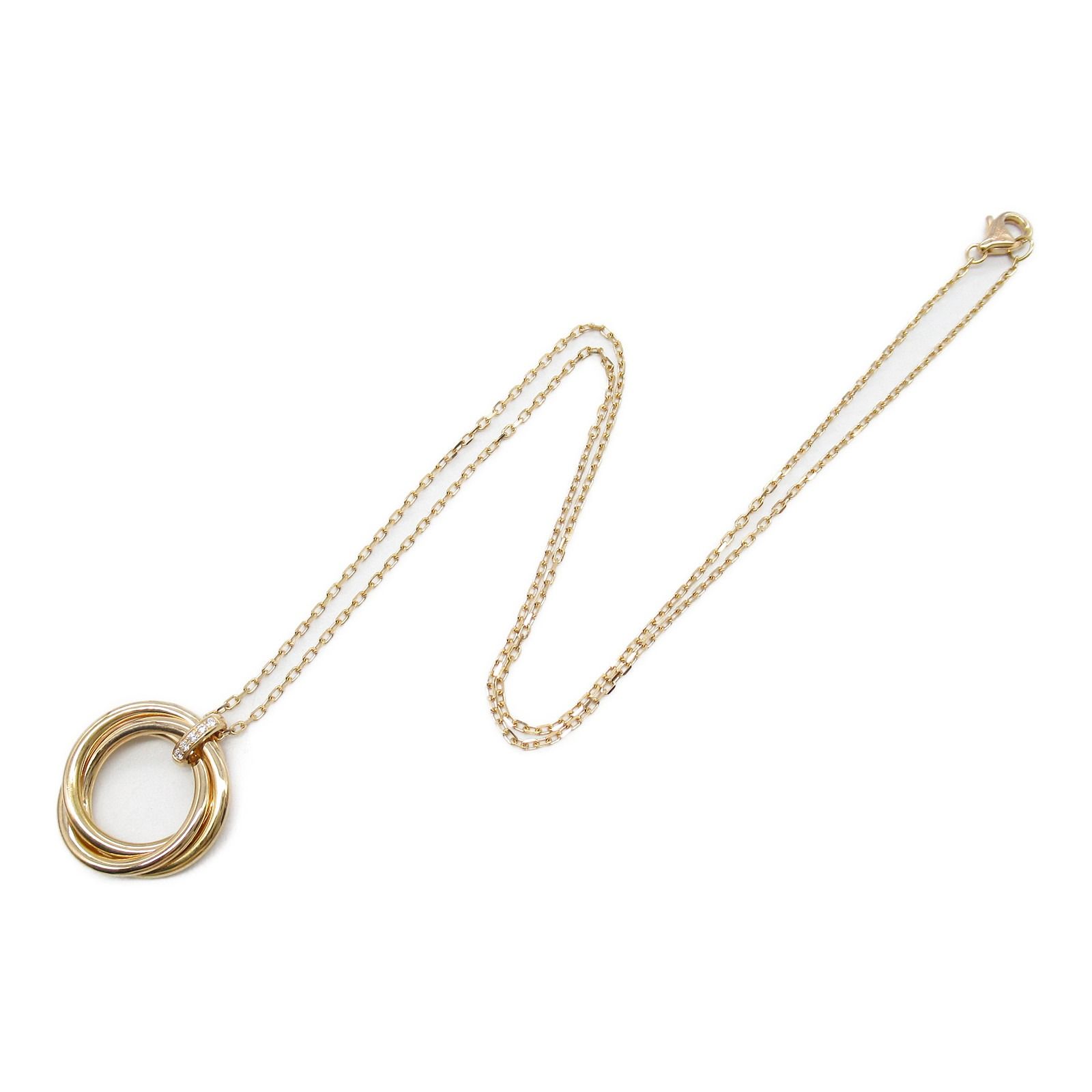 CARTIER カルティエ トリニティネックレス パヴェダイヤ ネックレス 
