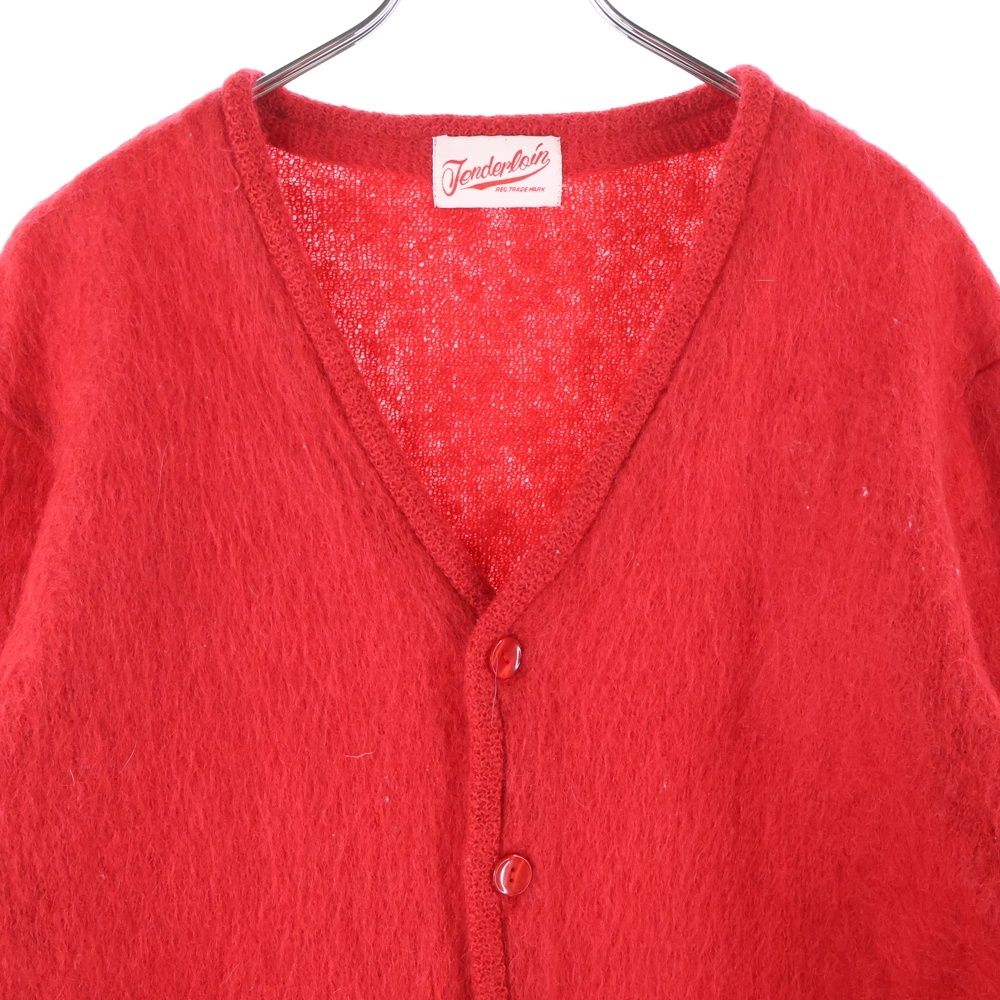 TENDERLOIN モヘアカーディガン ②赤M Tenderloin バーガンディ モヘア