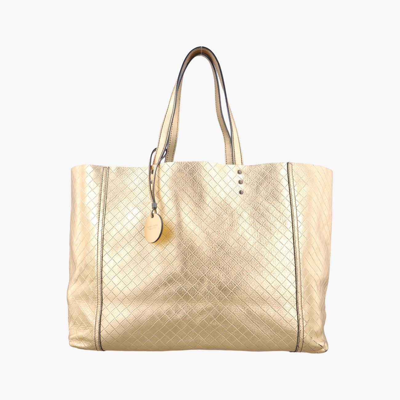ボッテガヴェネタBottega VenetaイントレチャートゴールドラムスキンB01895678X