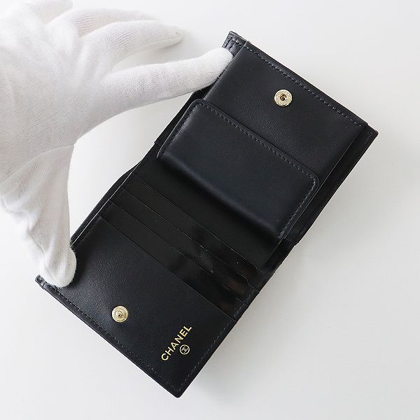 美品 2022AW CHANEL シャネル ココマーク スモールウォレット
