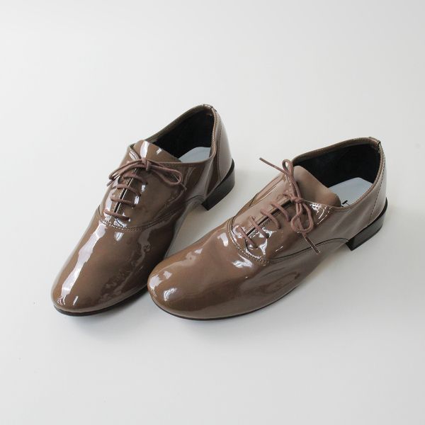 美品　Repetto エナメルバレエシューズ　ブラウン　38 レペット repetto レペット バレエシューズ フラットシューズ レザー