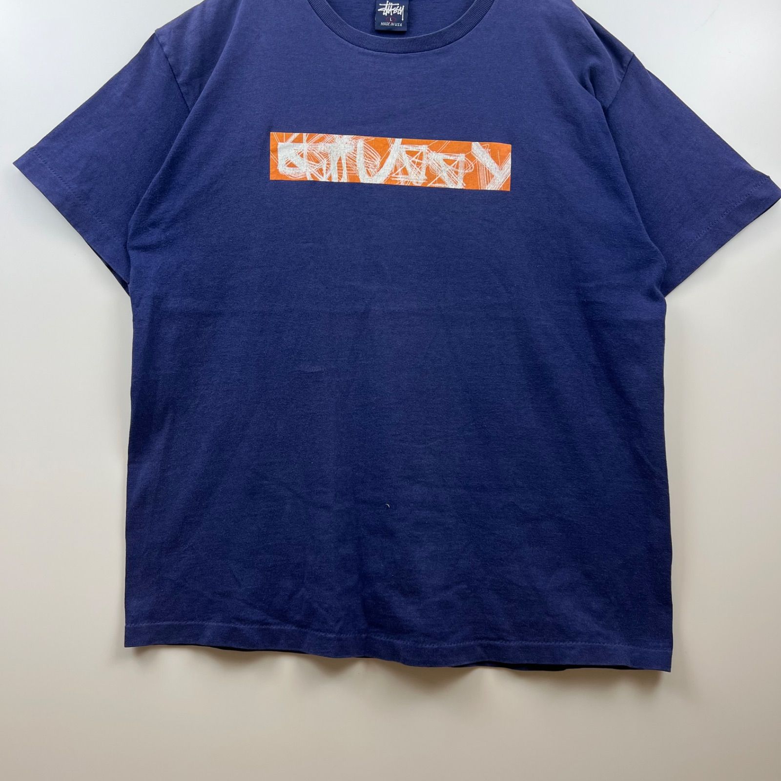 STUSSY 90s USA old graphic logo Tee L ステューシー