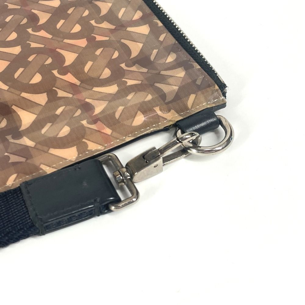 BURBERRY バーバリー クラッチバッグ ロゴ チェック TB ナイロン  