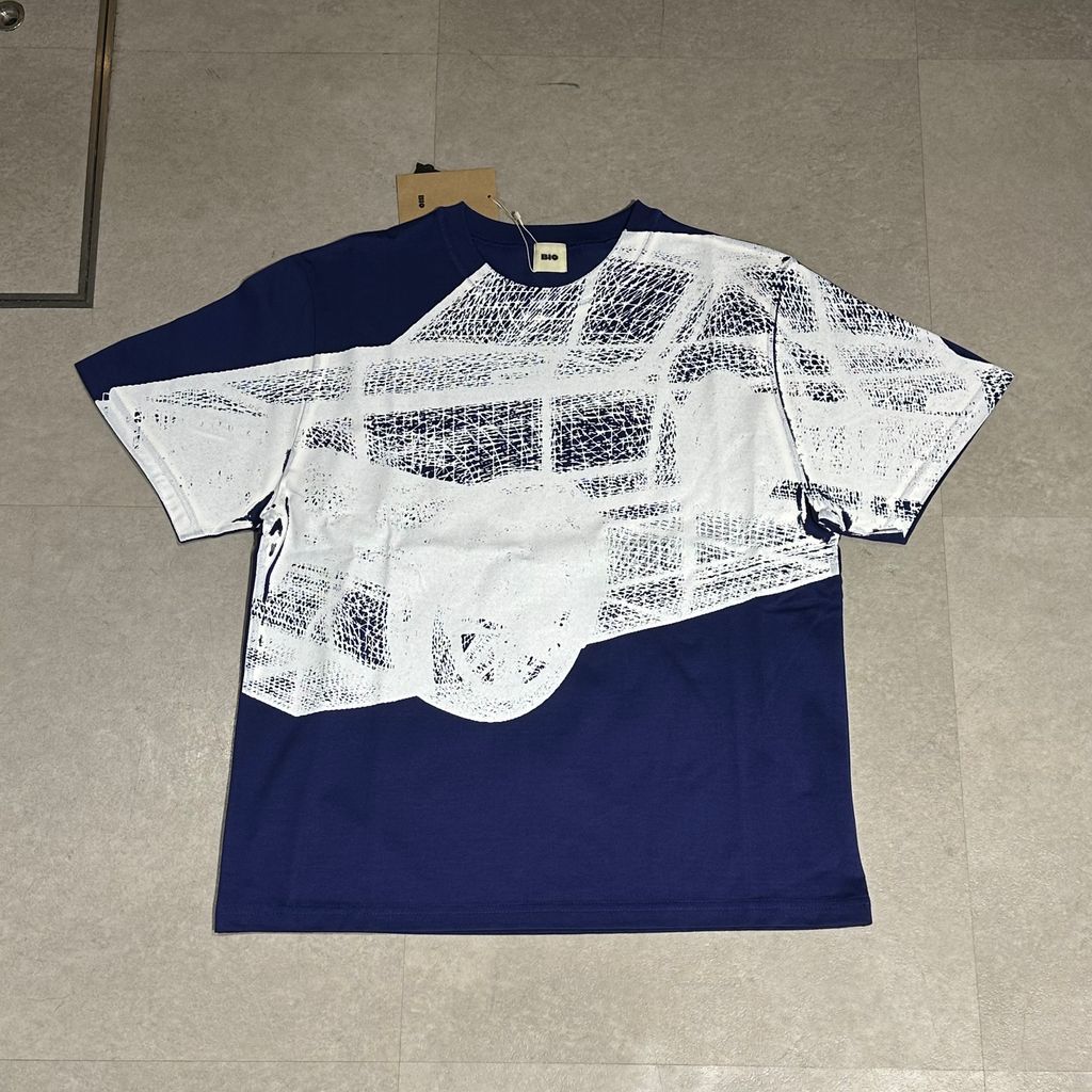BIO バイオ 25SS CAR OVERPRINTED TEE 半袖Tシャツ BIO25CS04 ブルー size S 表参道A07