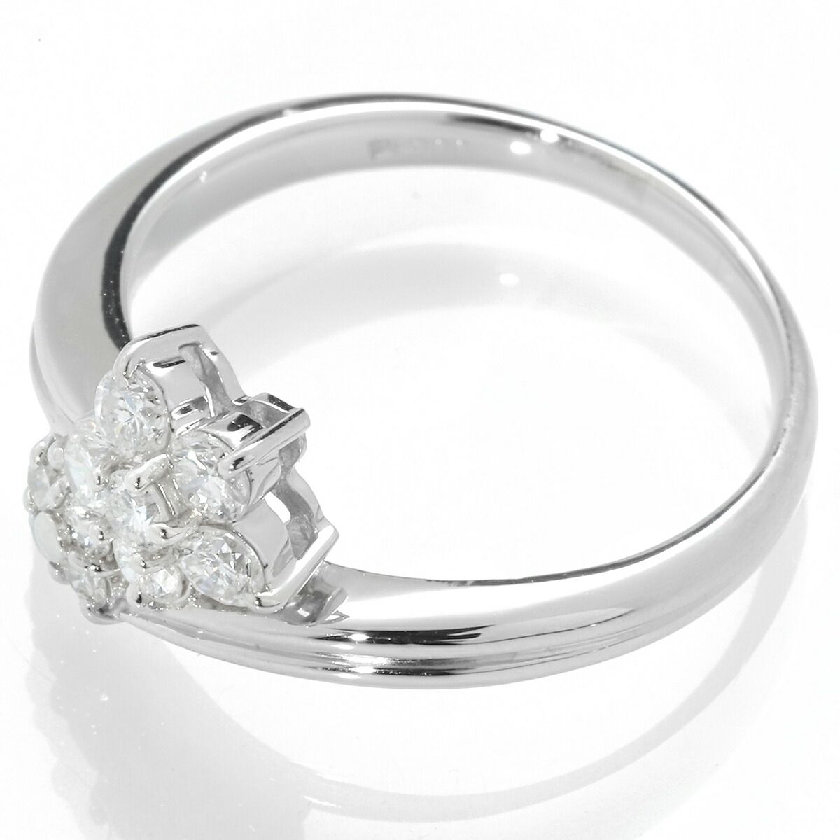 ボタニカルデザインリング SIクラス 指輪 ダイヤモンド 0.5ct Pt900 13  