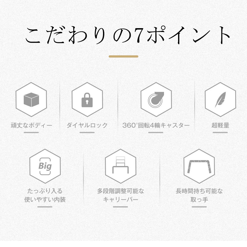 スーツケース Mサイズ キャリーケース TSAロック キャリーバッグ 4日 7日用 中型 かわいい 超軽量 ファスナー 海外 旅行 GC