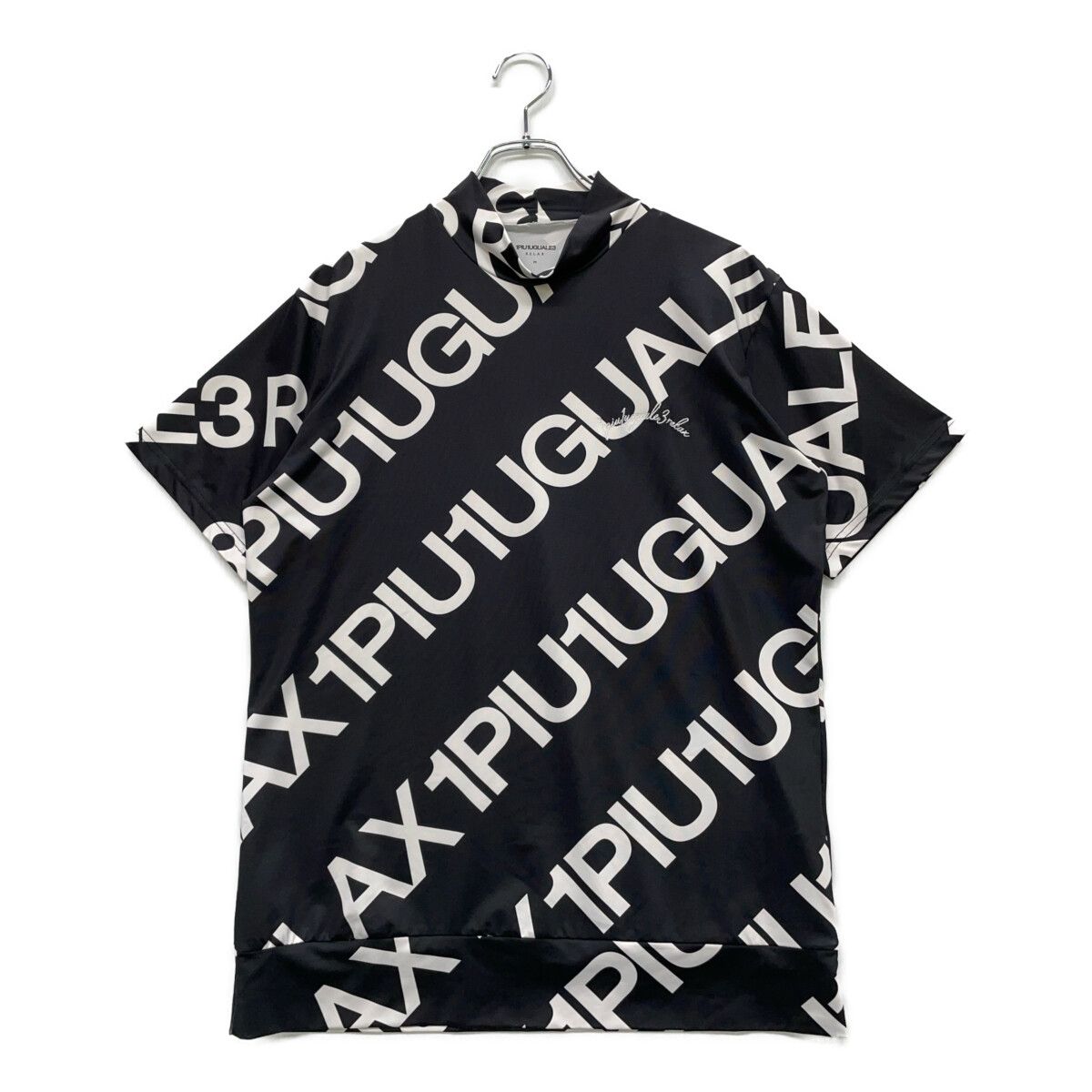ウノピュウノウグァーレトレ 半袖 ポロシャツ M ゴルフ ホワイト グレー ウノピュウノウグァーレトレ リラックス ゴルフ ポロシャツ 総柄 ロゴ