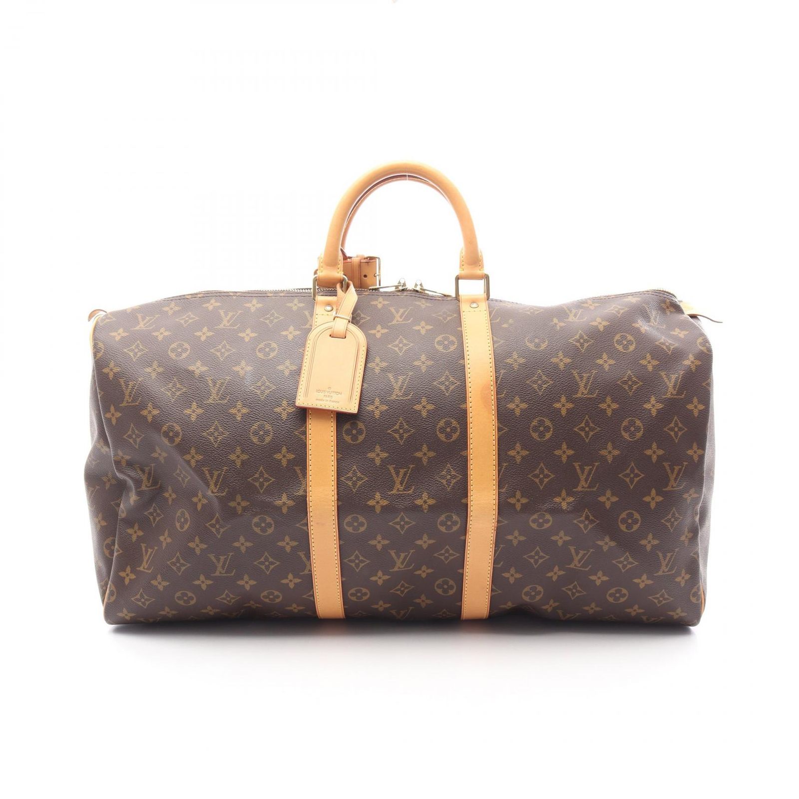 ルイ ヴィトン LOUIS VUITTON ボストンバッグ キーポル55 M41424 PVCコーティングキャンバス レザー キーポル55 ユニセックス Used B