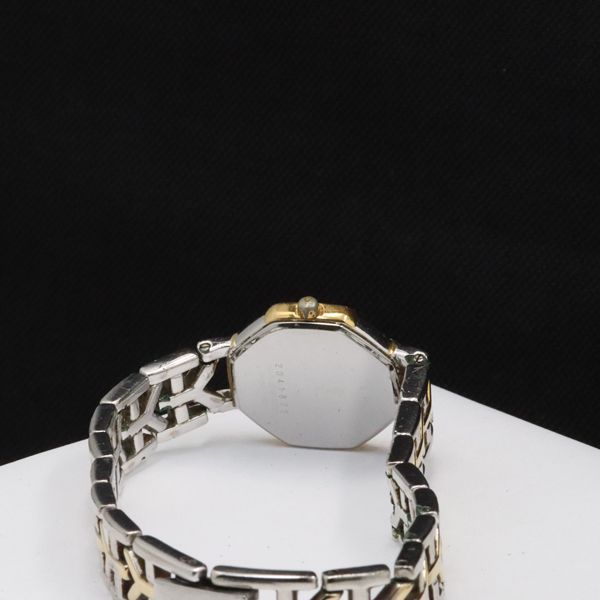 イブサンローラン QZ オクタグラム ホワイト文字盤 コンビ 2200-226313