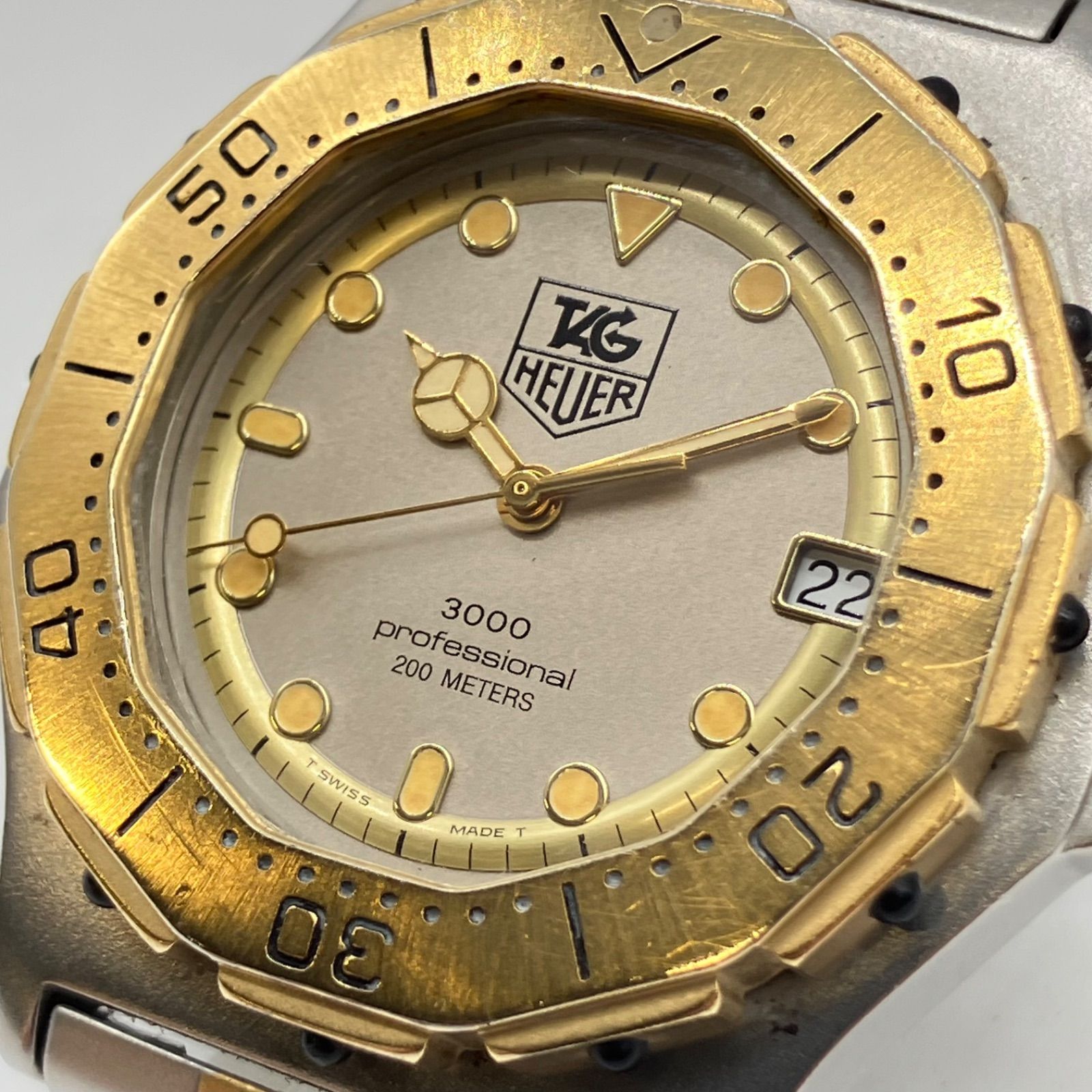 お買い得】TAG HEUER 腕時計 professional 3000 ゴールド