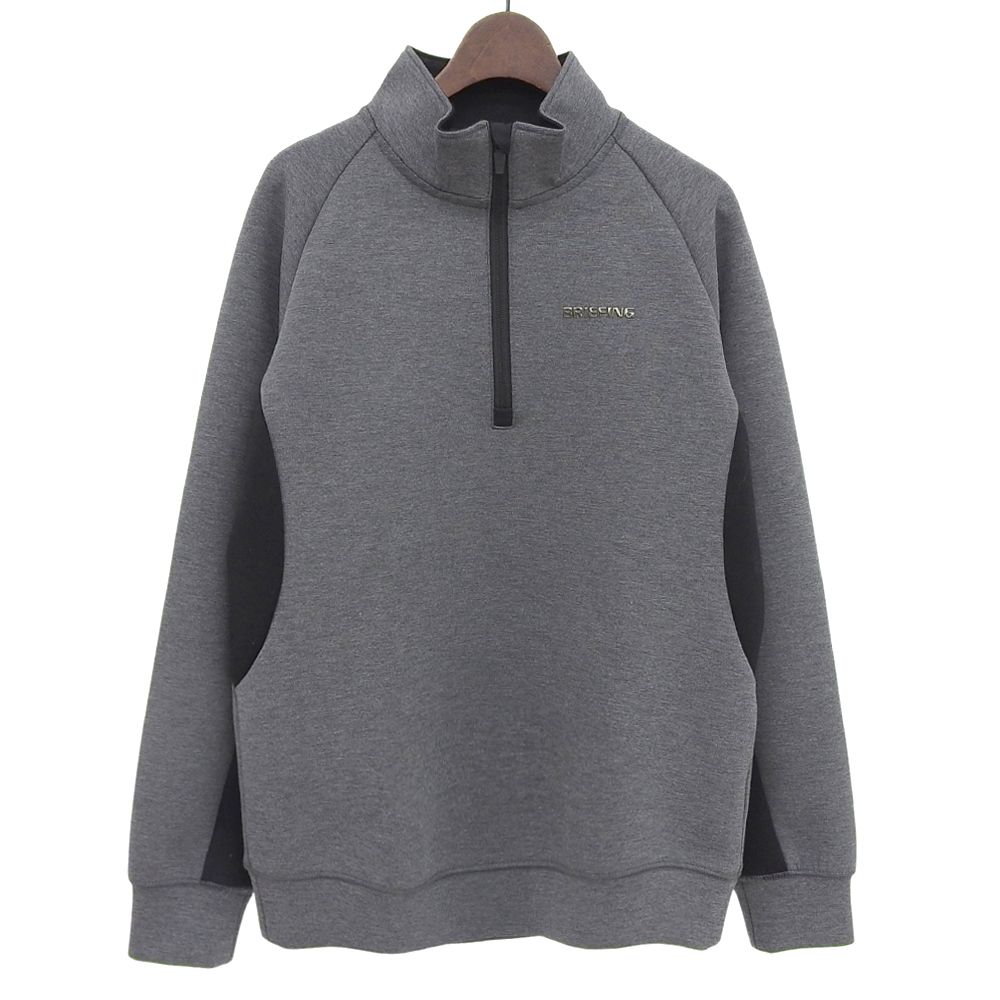 BRIEFING ブリーフィング BRIEFING GOLF WARM 3D LOGO HALF ZIP トップス メンズ グレー S S