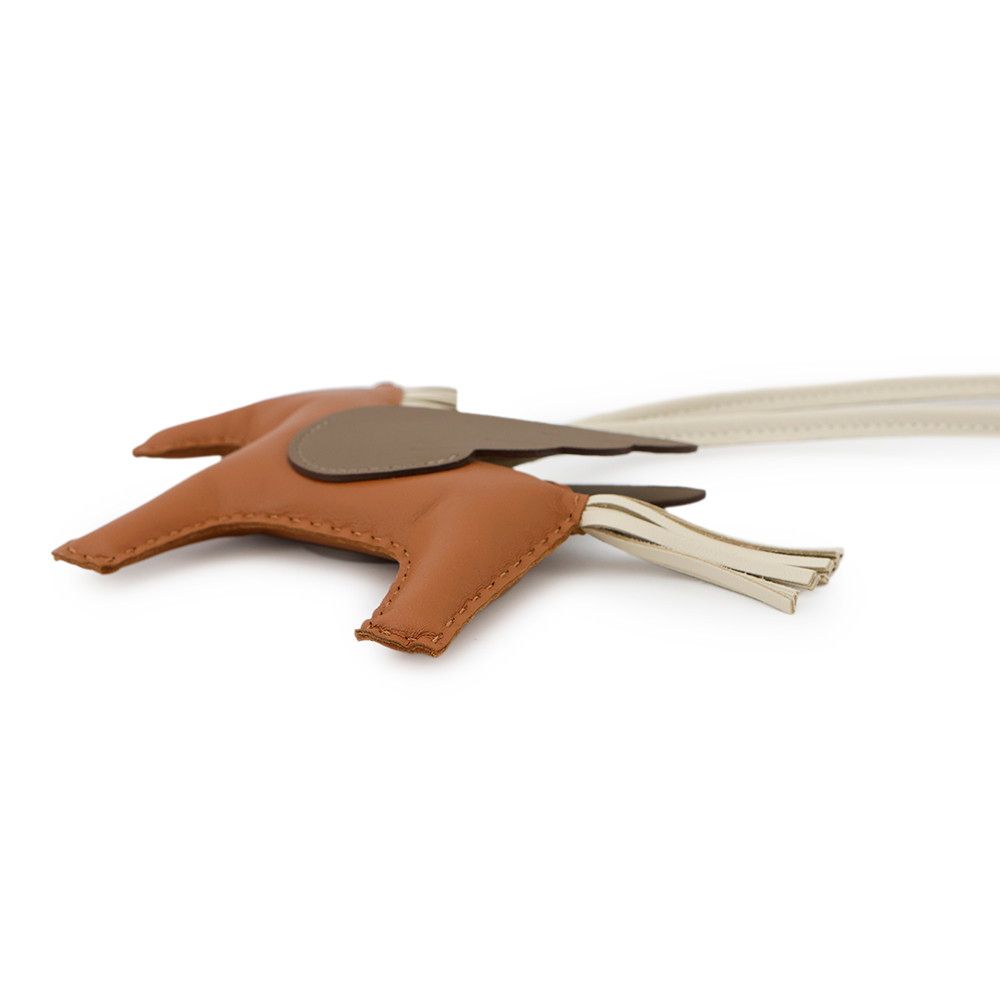 エルメス バッグチャーム ロデオMM ペガサス ゴールド クレ エトゥープ ラムスキン W刻印 HERMES チャーム オーナメント