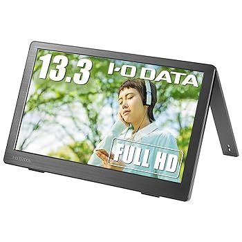 【中古】(非常に良い)IODATA モバイルモニター 13.3インチ フルHD ADSパネル (PS4/Xbox/Switch/PC対応/MiniHDMI/USB-C/日本メーカー) LCD-CF131XDB-M