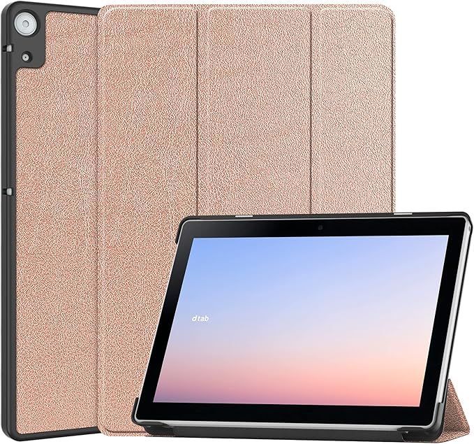 【在庫処分】TRkin 対応 2022年発売 NTTドコモ Docomo Dtab d-51C 用のカバー タブレット ケース 超薄型 対応 Dtab d-51C 10.1インチ 用のペアリング u0026 充電に対応 軽量 シルク手触り 対応 NTTドコモ