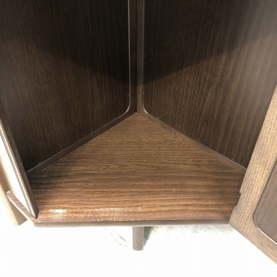 木製コーナーキャビネット 花台