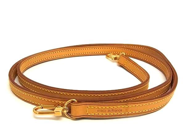 Louis Vuitton レザー ストラップ ブラウン LOUIS VUITTON Monogram Brown Long Strap for LV Bags E4047