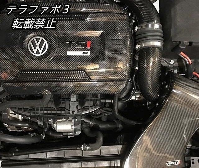 ゴルフ7GTI ECSチューニングエンジンカバー フォルクスワーゲン MK7 ゴルフ7GTi 2Lエンジン用本物カーボン