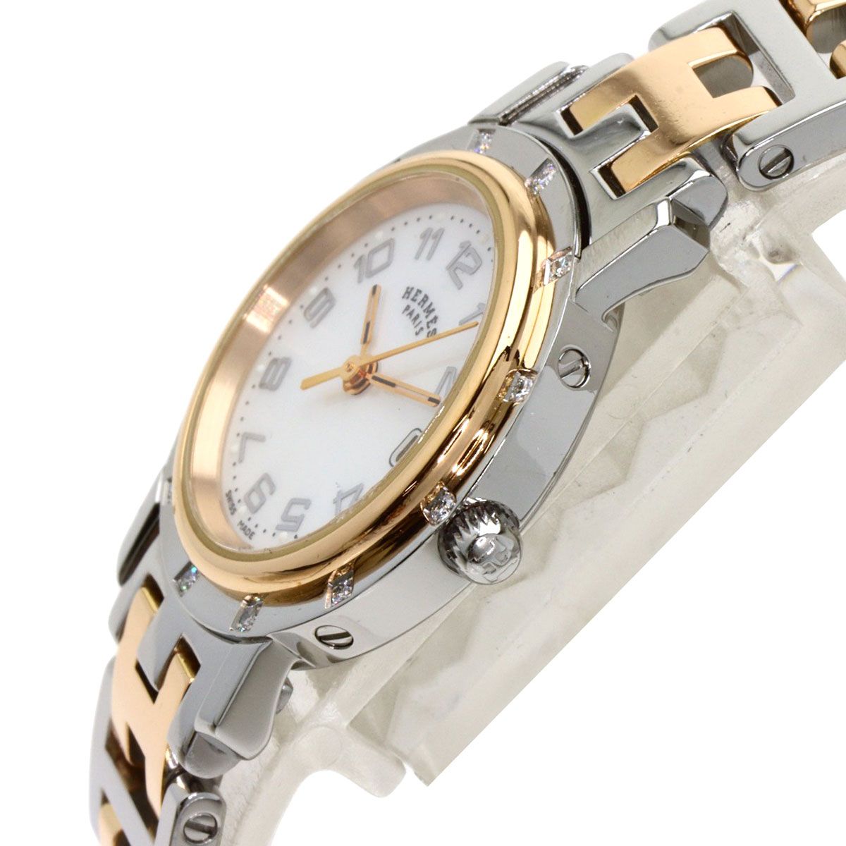 HERMES エルメス CL4.222 クリッパーナクレ 12P ダイヤモンドベゼル