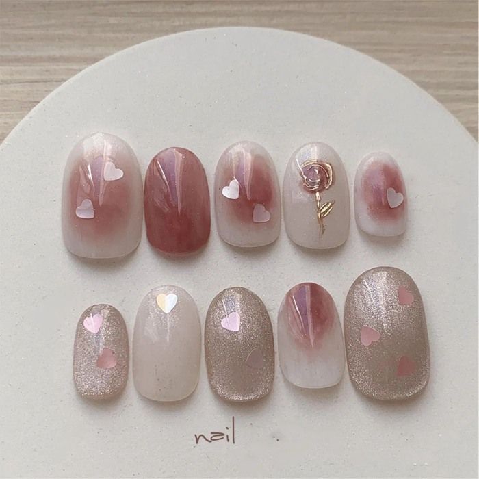 ネイルチップ　オーダー　韓国　ガーリーネイル ネイルチップ オーダー 韓国 ガーリーネイル