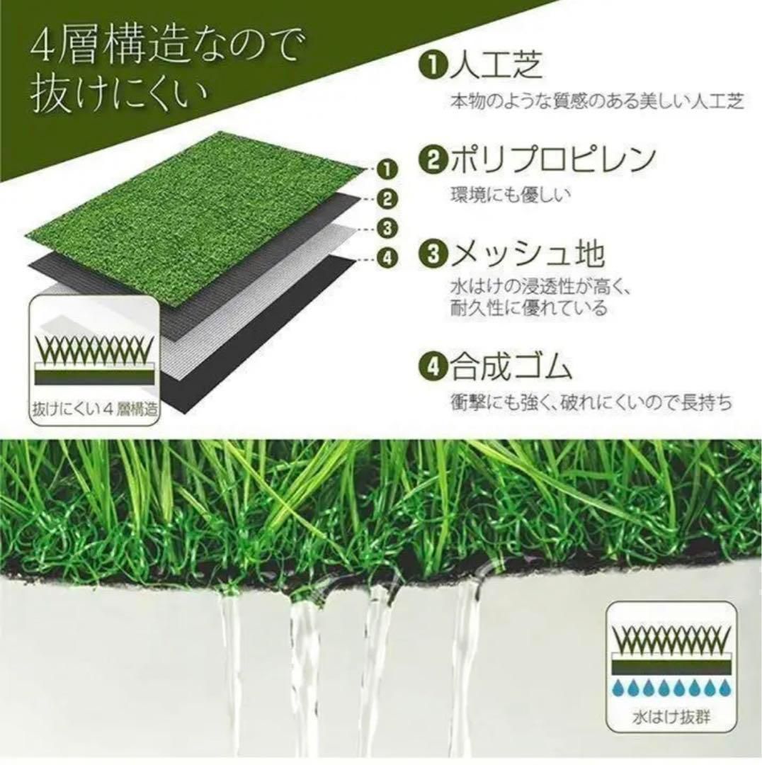 人工芝 2m×10m ロール 庭 芝丈35mm 芝生 密度2倍 高耐久固定ピン付 2117