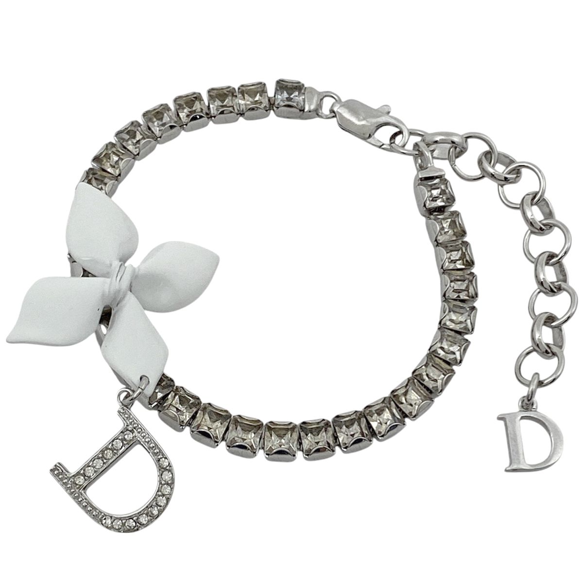 クリスチャンディオールブレスレット クリスチャンディオール Christian Dior ロゴ ラインストーン