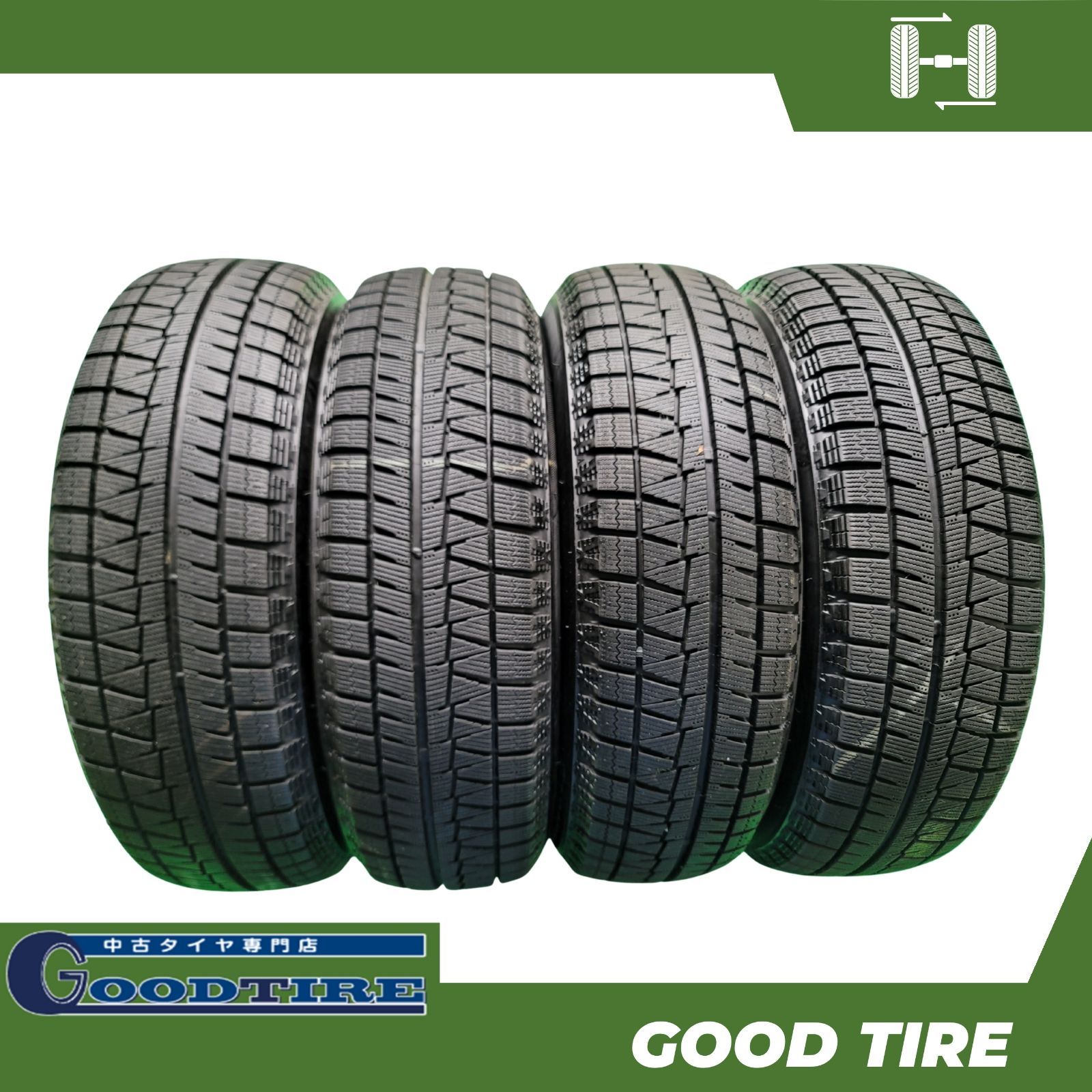 175 65R15 ブリヂストン ICEPARTNER2 4本 製 冬用 8分山 タイヤ スタッドレスタイヤ アクア フィット ノート 6952