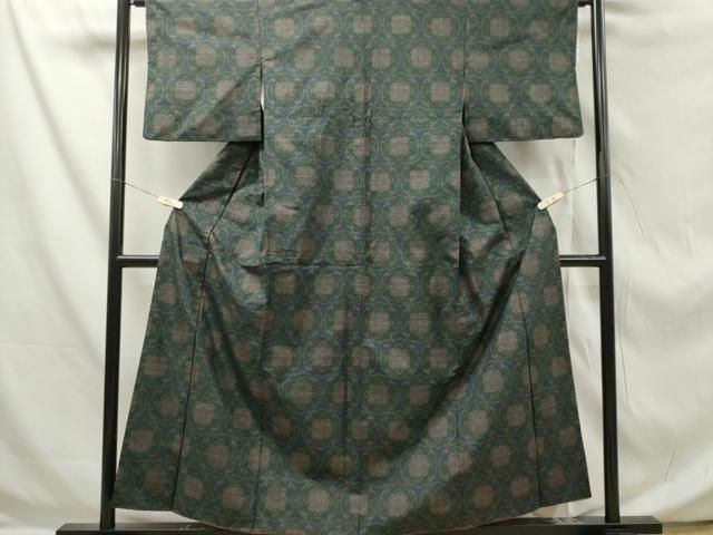 平和屋着物□本場大島紬 7マルキ 泥染め 吉祥文 正絹 逸品 CAAQ1155ou  