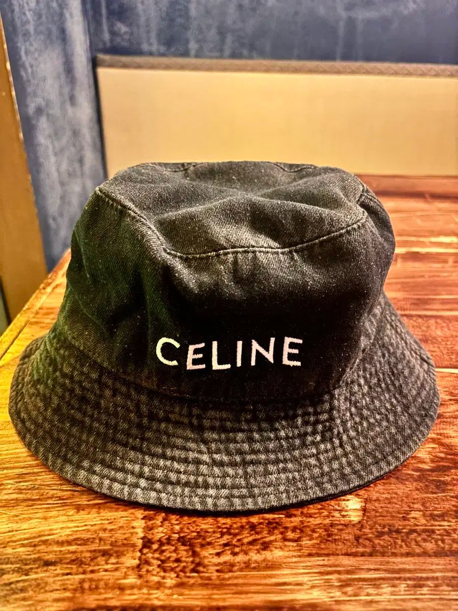 Celine セリーヌ ブラックデニム バケットハット レディース M