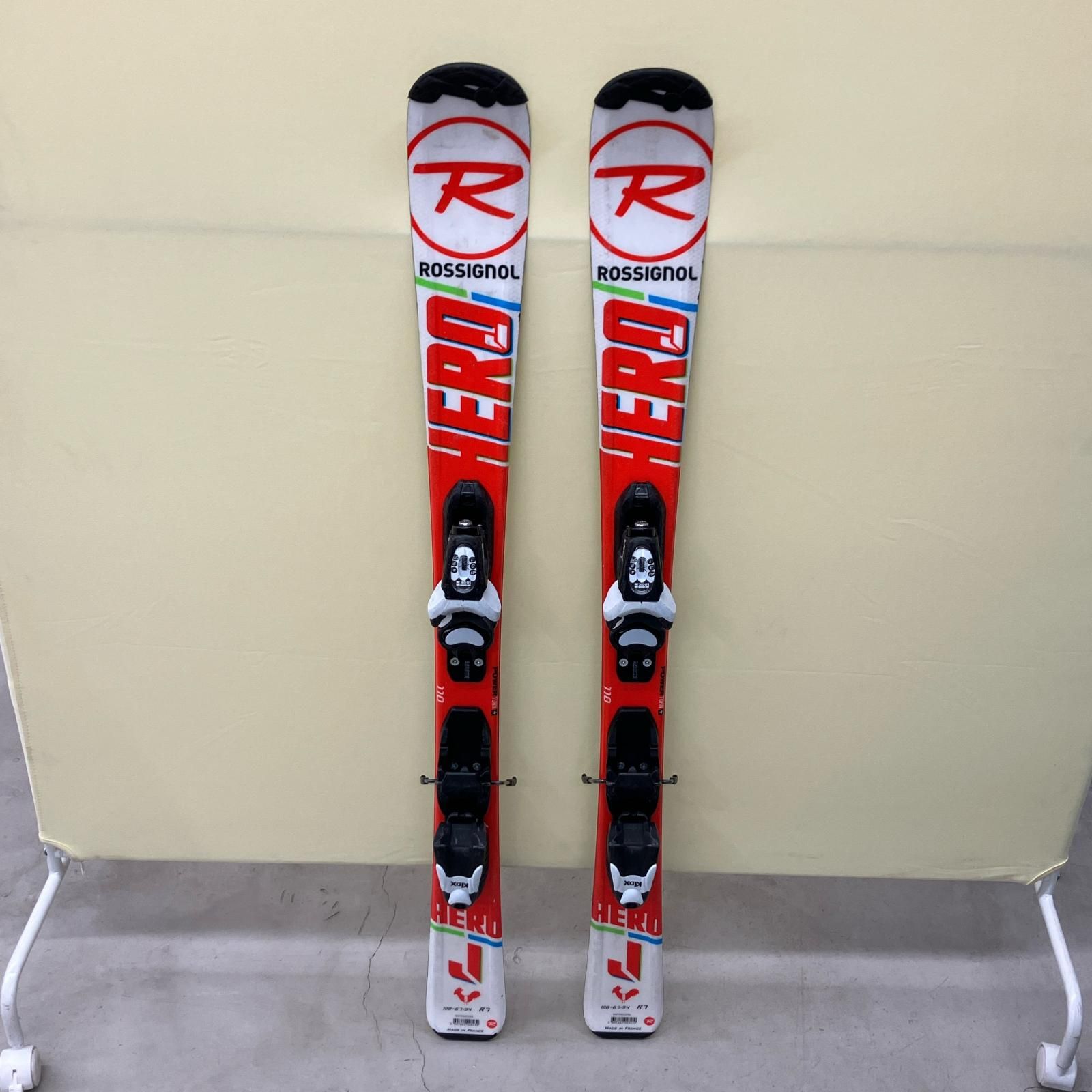 ROSSIGNOL ロシニョール スキー Jrスキー キッズスキー HERO 110cm  レッド×ホワイト ビンディング前後調整可能