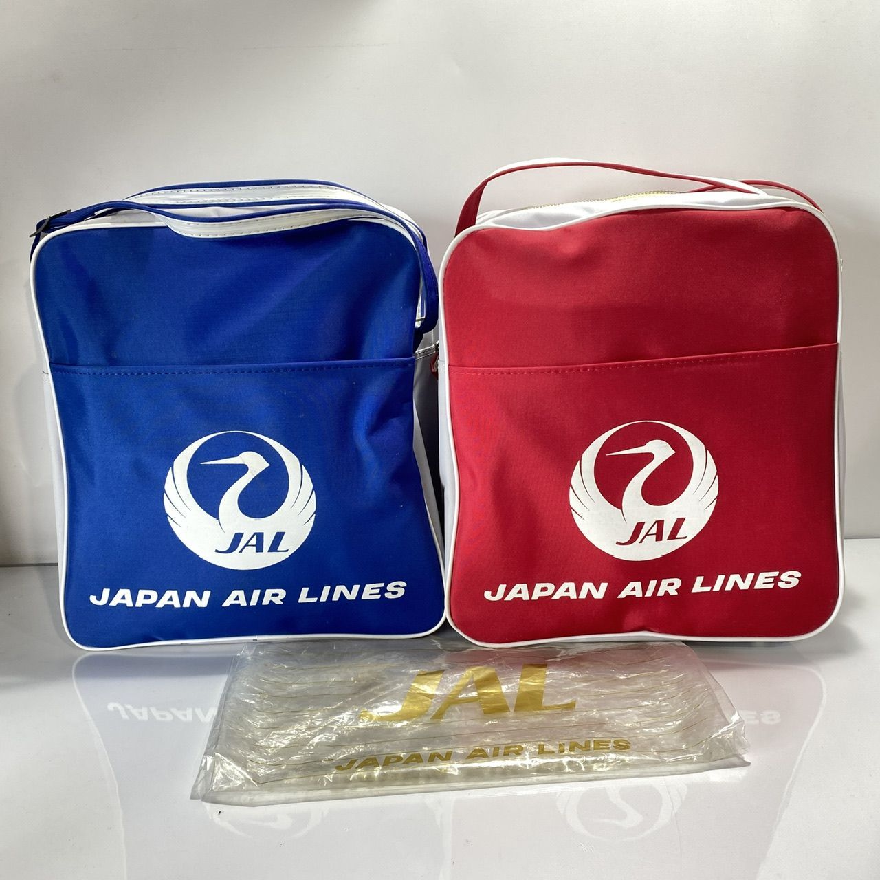 【昭和レトロ】JALショルダーバッグ Japan airlines JAL エアーラインショルダーバッグ ブルー