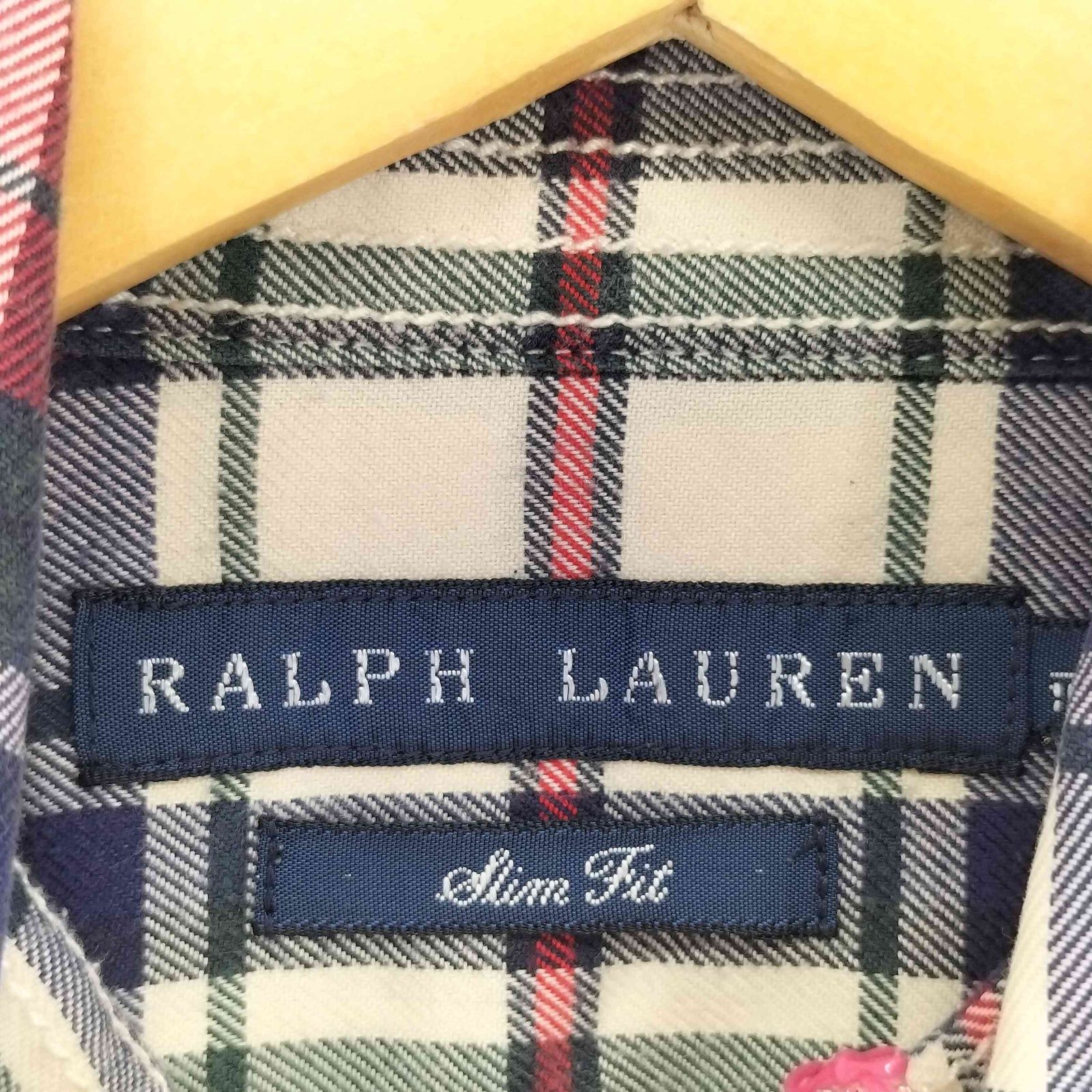 ラルフローレン RALPH LAUREN チェック柄 エルボーパッチ 長袖