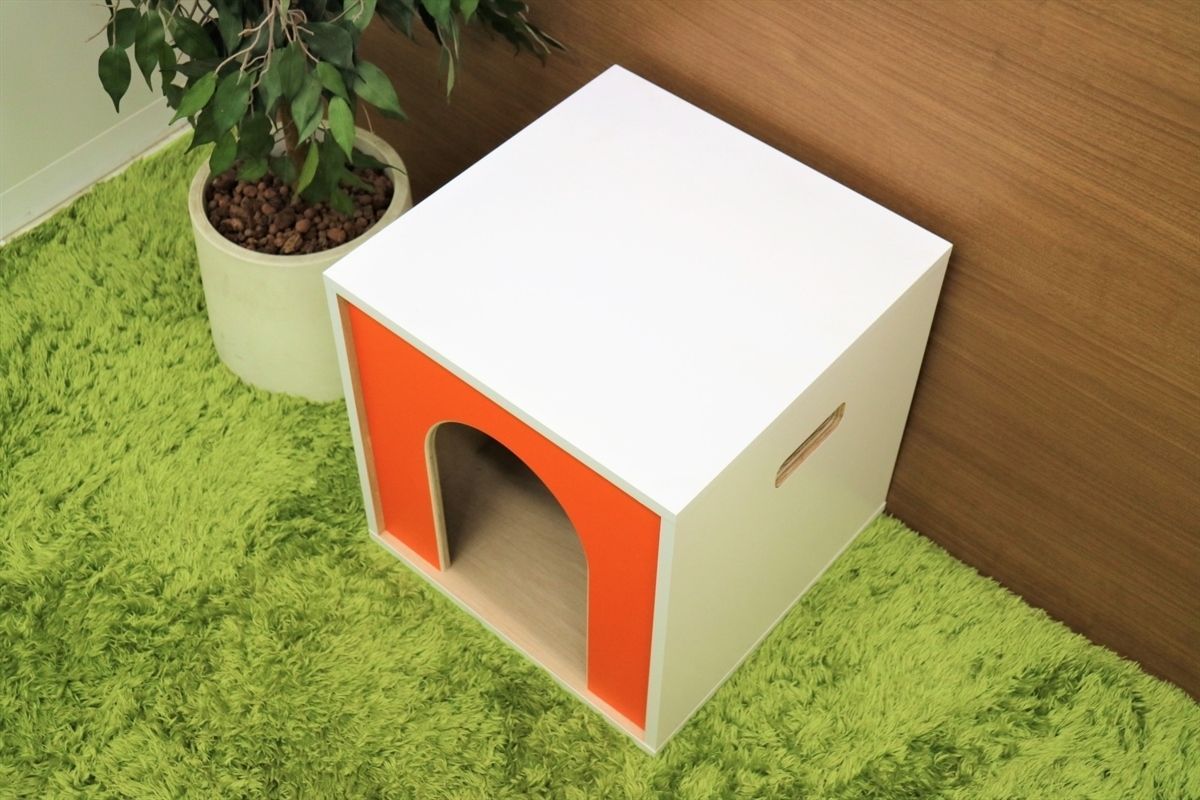 ペットハウス 定価2万円 [美品] 犬小屋 小型犬用 室内用 オレンジ - メルカリ