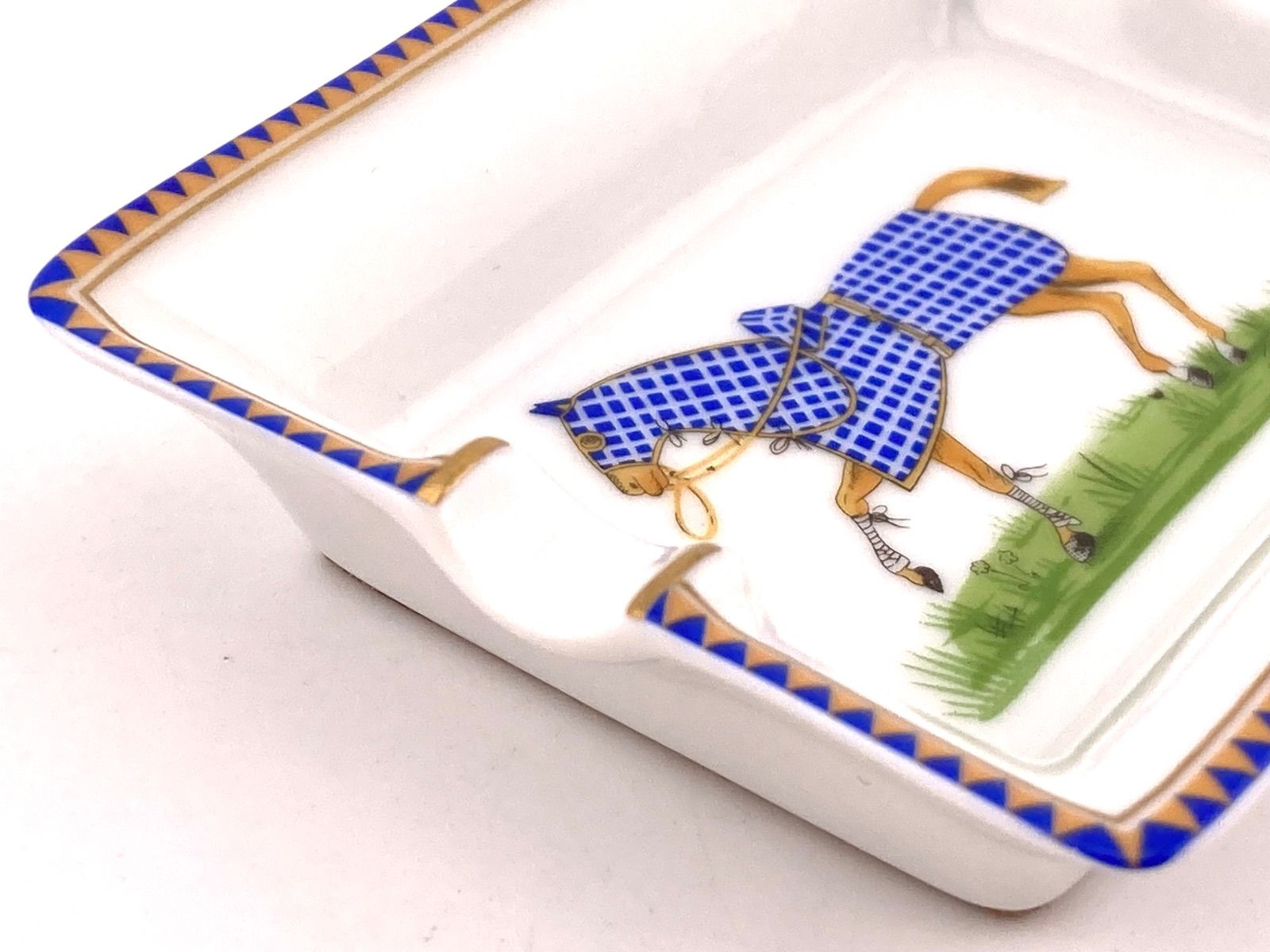 エルメス アッシュトレイ 灰皿 HERMES 馬柄 小物入れ 陶磁器 エルメス