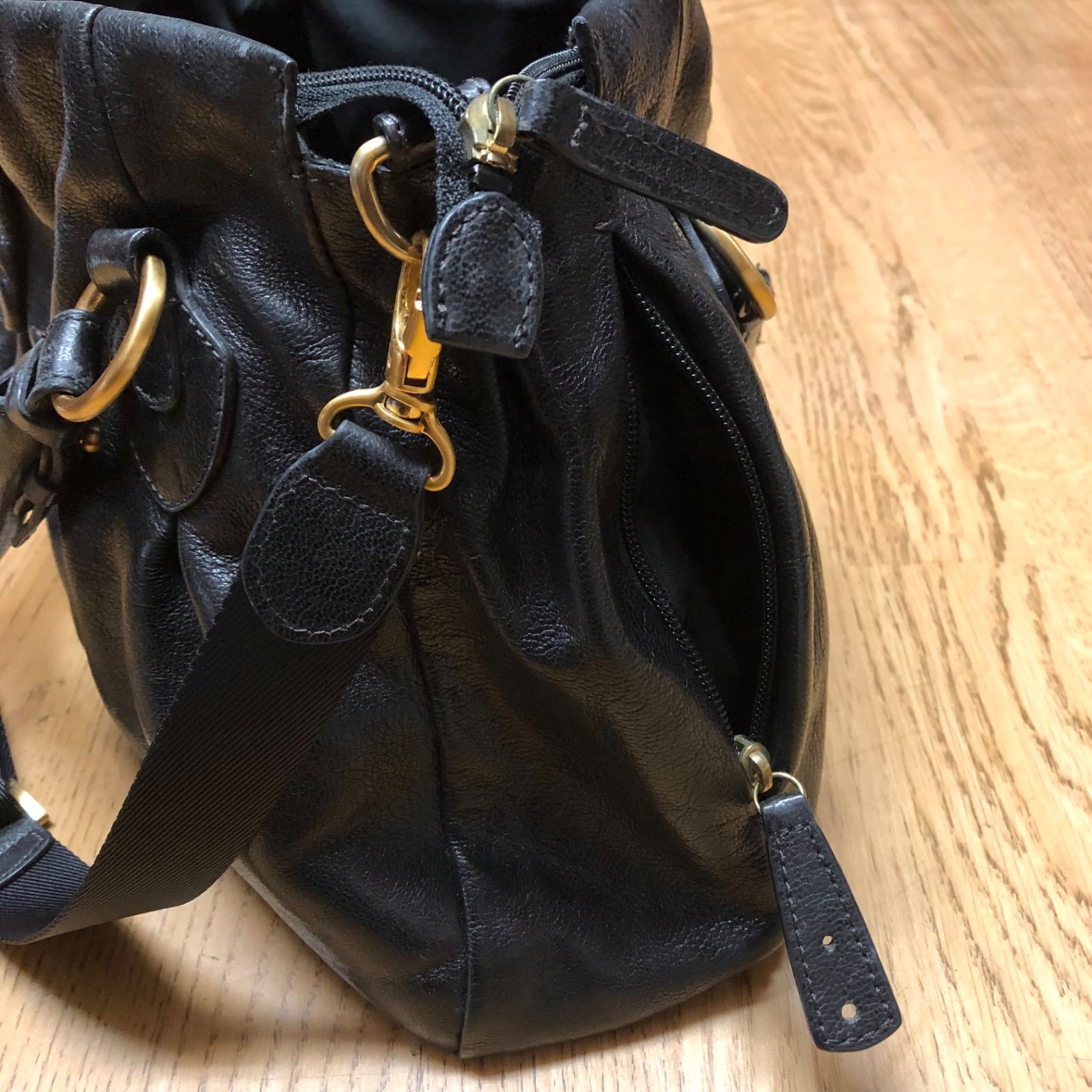 SAZABY レザーショルダーバッグ SAZABY(サザビー) / ショルダーバッグ/レザー/グレー | 中古品の販売