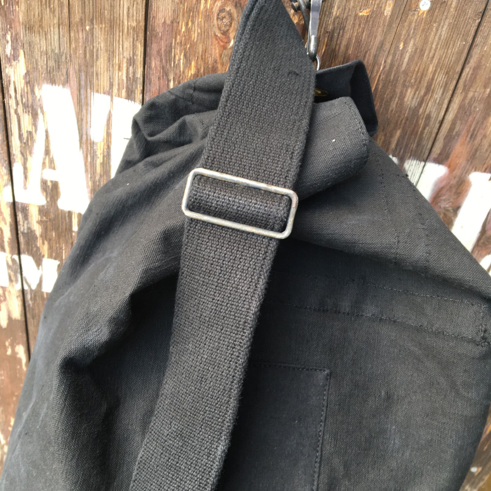 50’s Vintage French Army duffel bag フランス軍 ビンテージ ダッフルバッグ 大型 ボストンバッグ 黒染 デッドストック