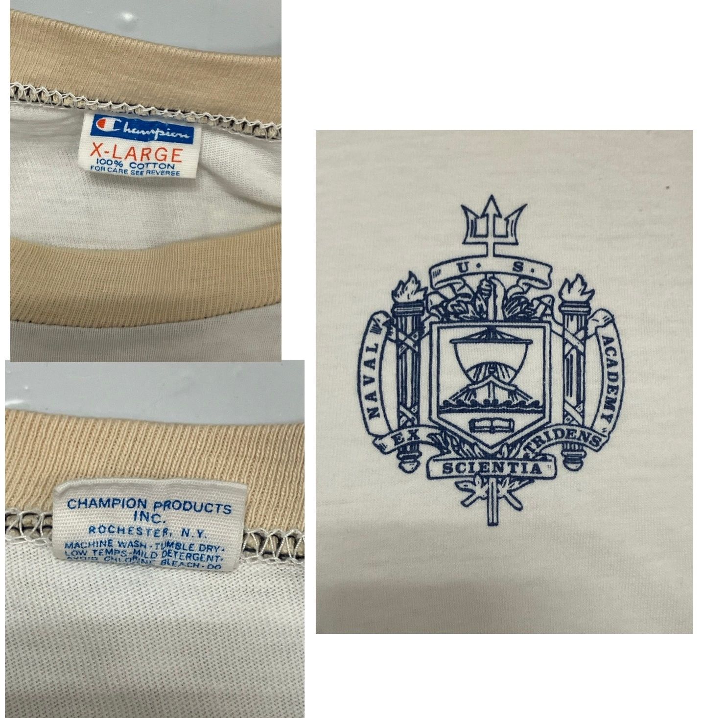 【チャンピオン】70s U.S.N.A. Tシャツ 70s バータグ 70s 70年代 チャンピオン 初期バータグ | ヴィテージ古着屋Feeet